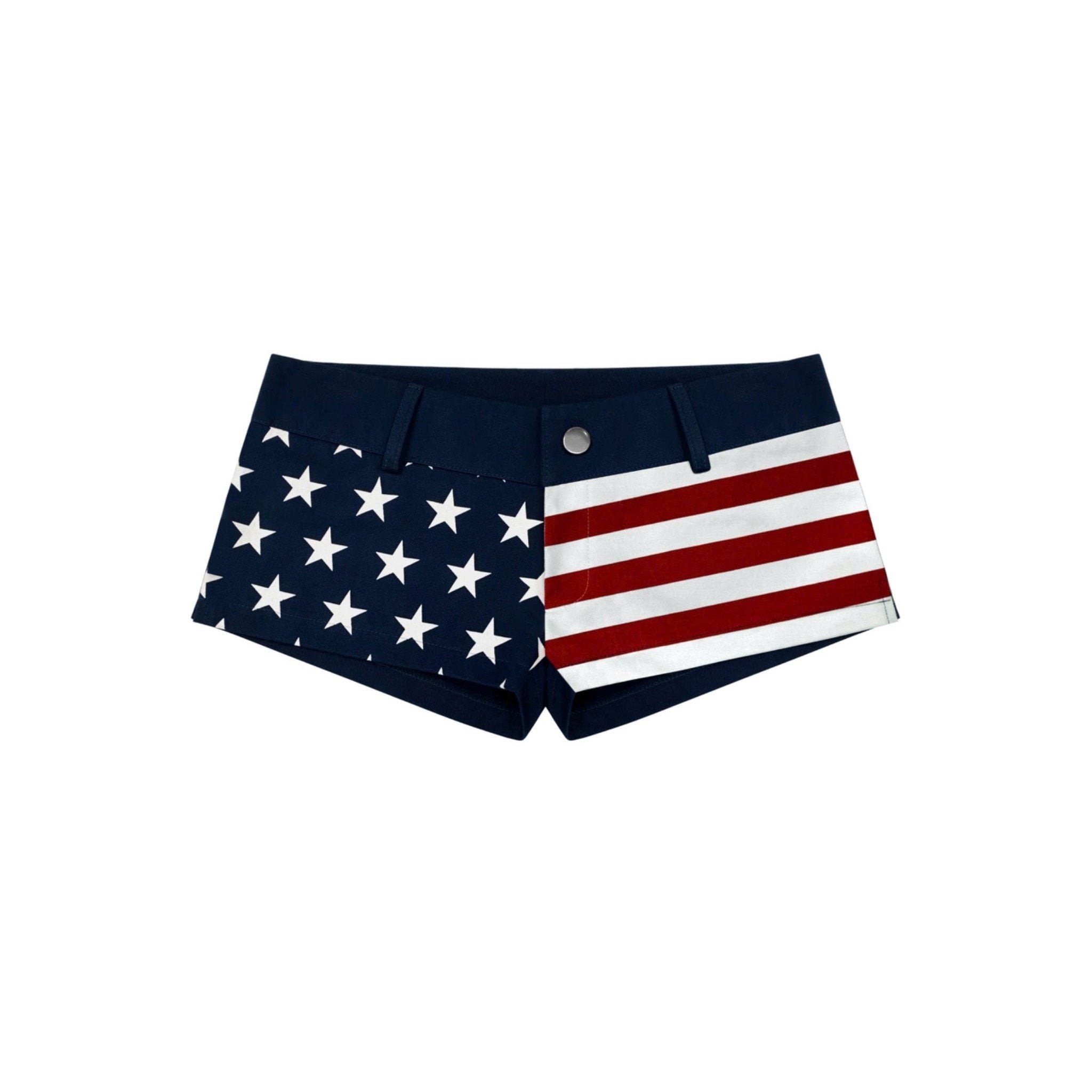  Quần ngắn cạp siêu trễ in cờ Mỹ tôn dáng AMERICA - KILLSYSTEM 