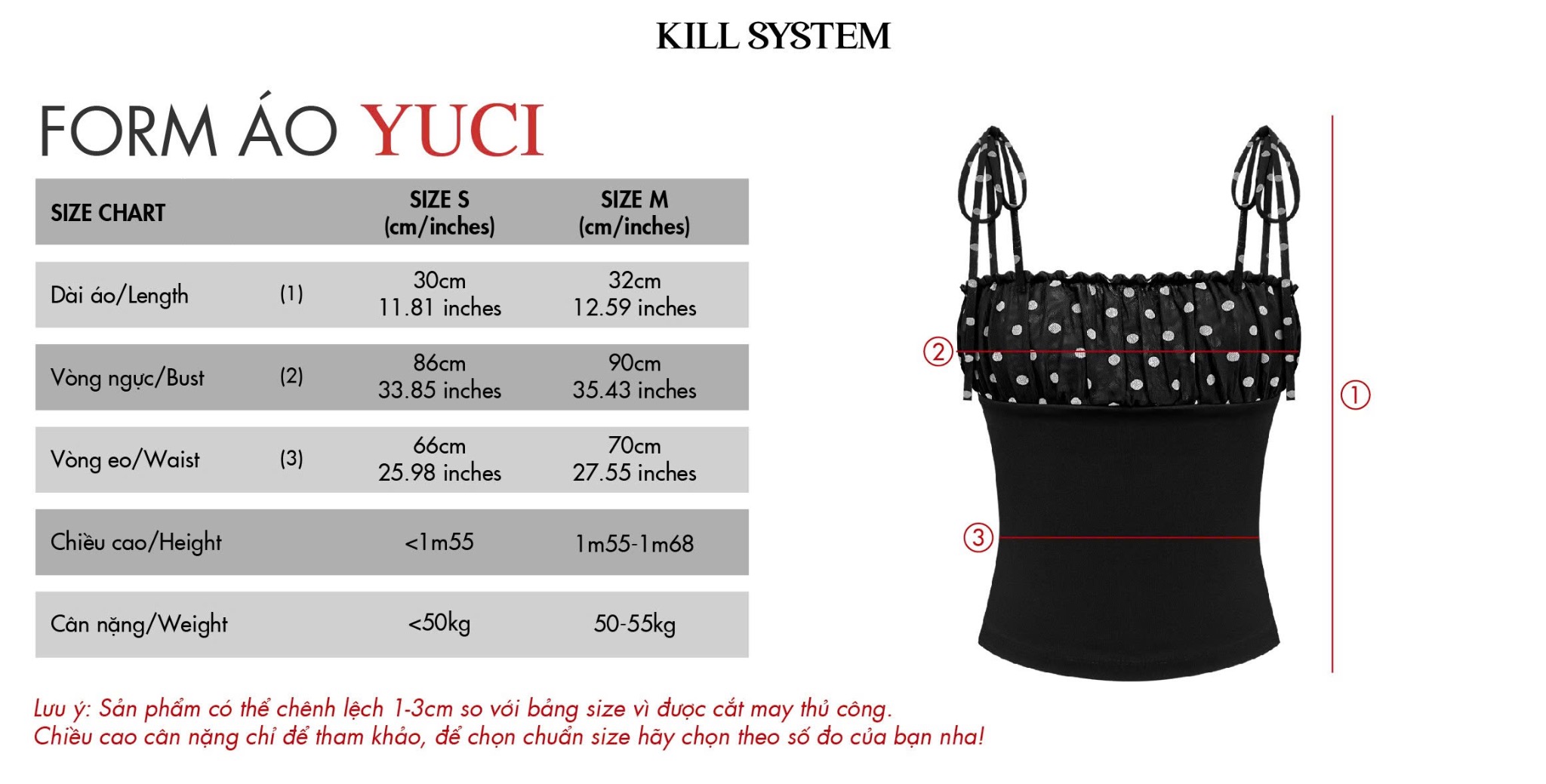  Áo 2 dây chấm bi YUCI - KILLSYSTEM 