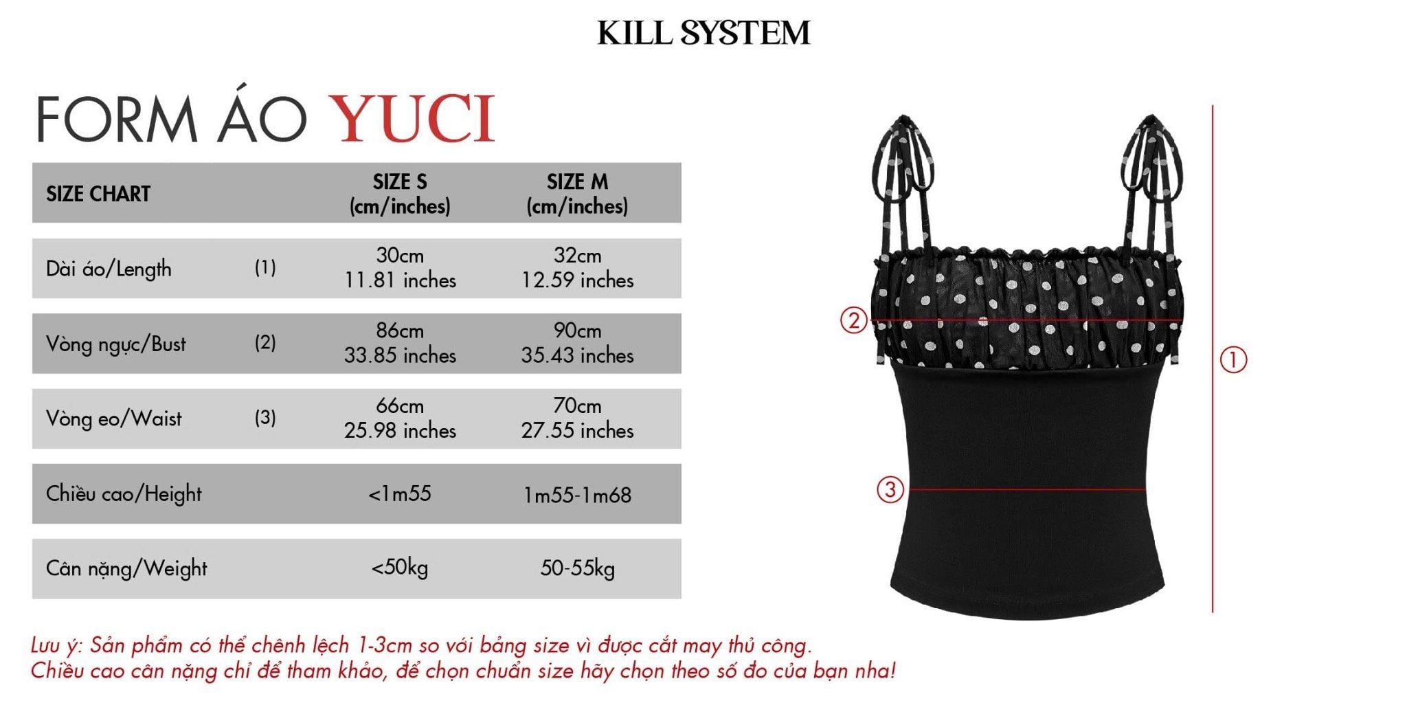  Áo 2 dây chấm bi YUCI - KILLSYSTEM 