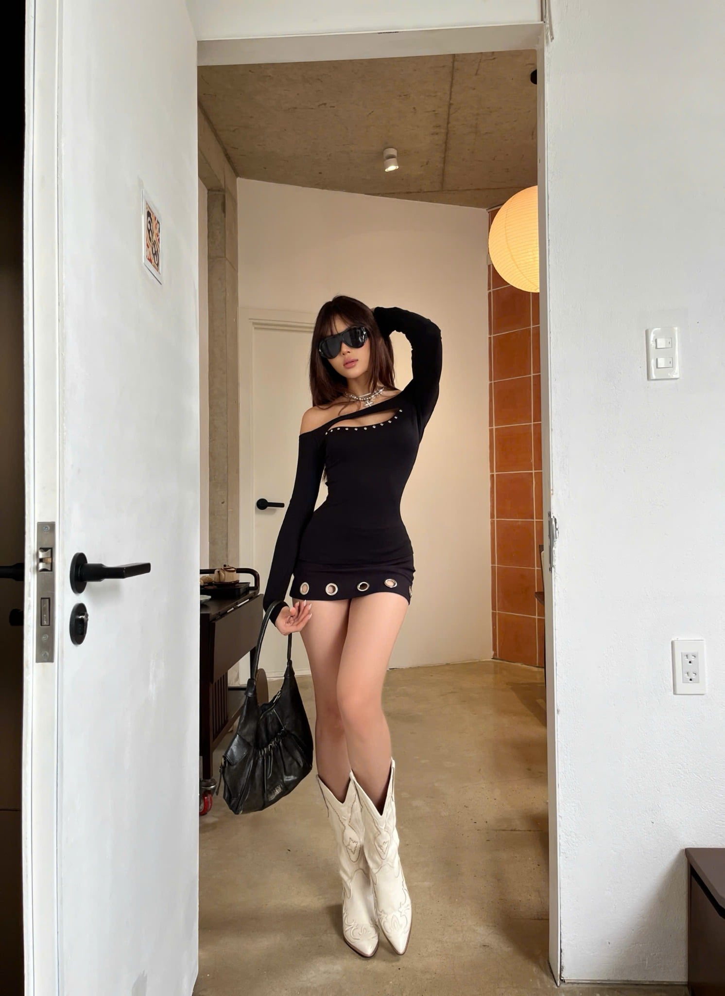  Áo thun tay dài bẹt vai khoét ngực ZUES - KILL SYSTEM 