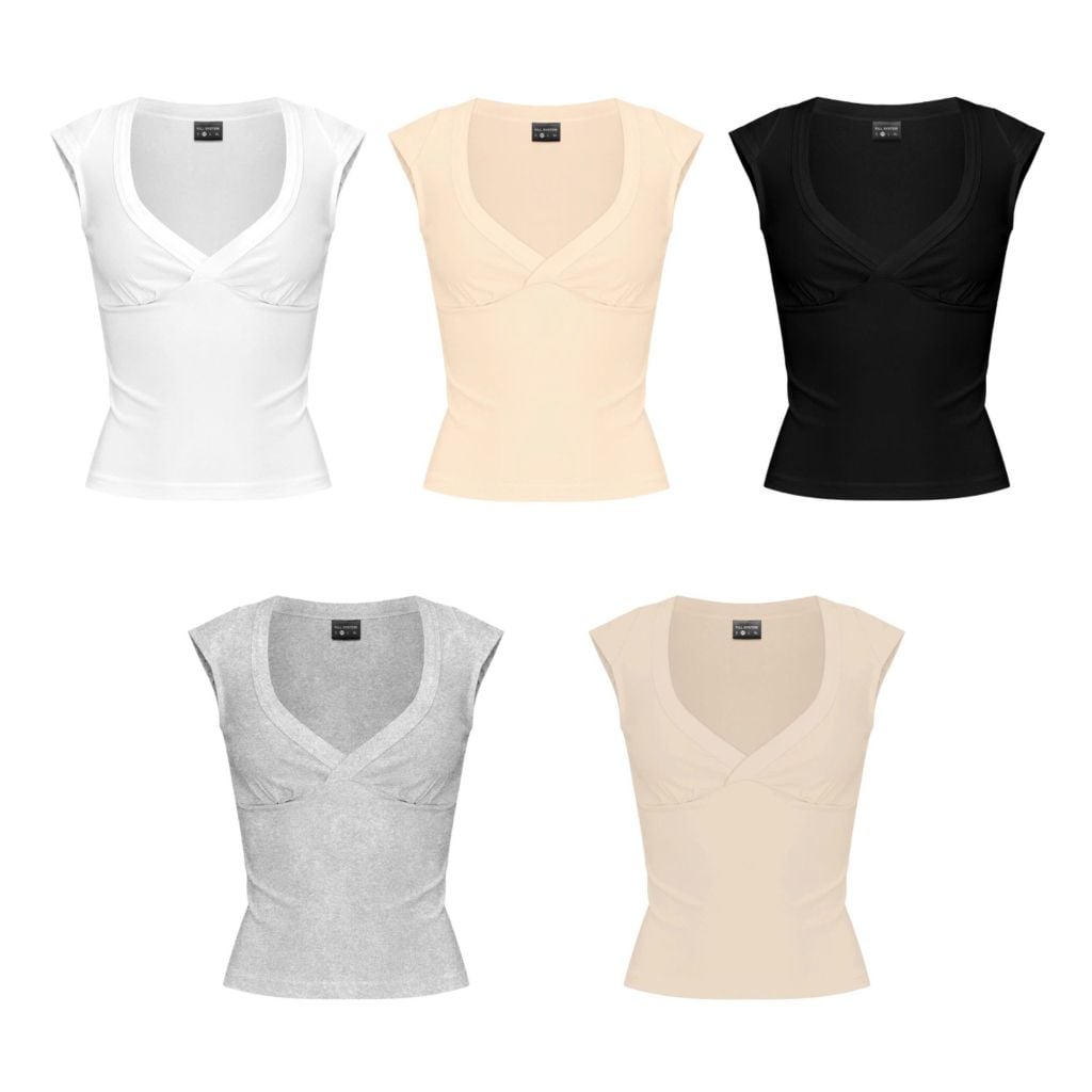  Áo thun cổ tim ôm body tôn dáng KATSBI - KILL SYSTEM 