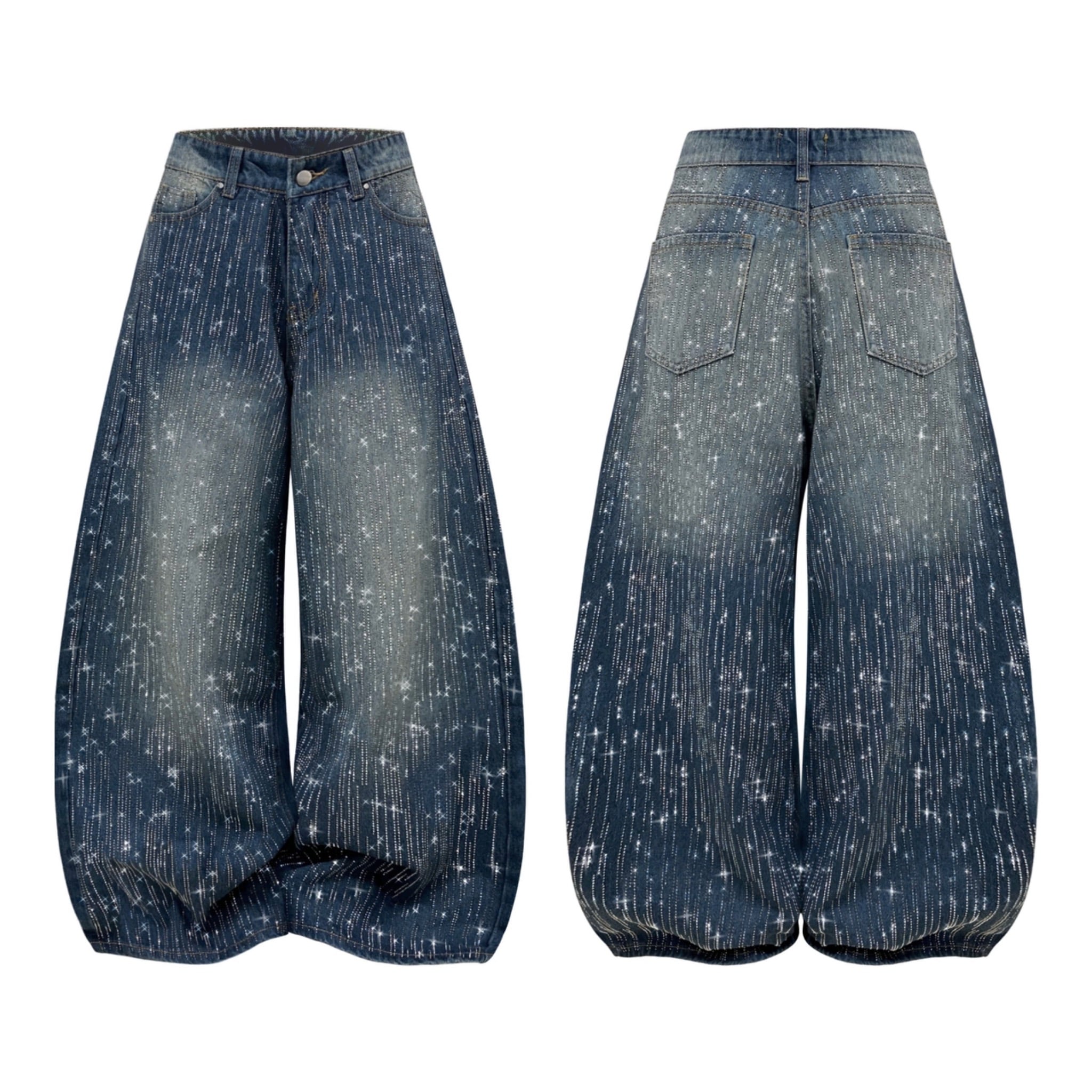  Quần jeans đính đá siêu lấp lánh MANTRA - KILLSYSTEM 