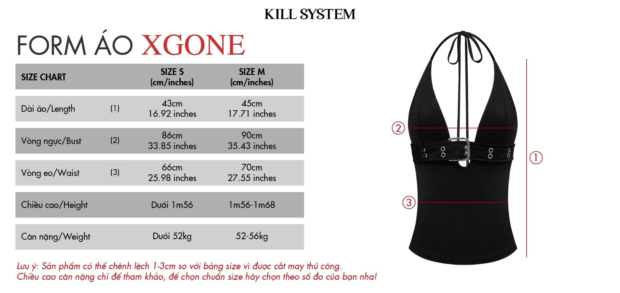  Áo yếm phối đai mắt cáo ôm body XGONE - KILLSYSTEM 