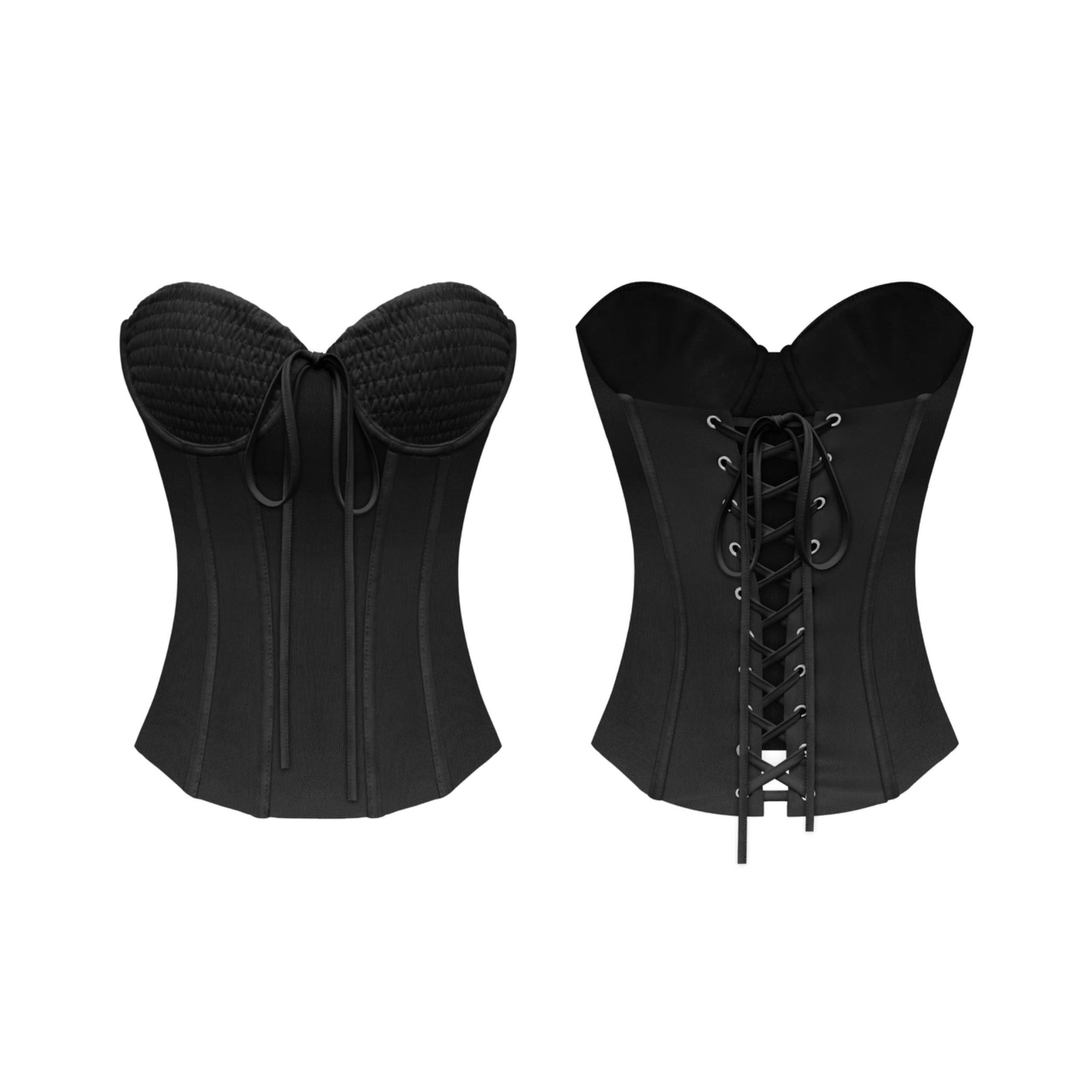  Áo nhún ngực dáng corset xuyên thấu sexy tôn dáng POWER - KILLSYSTEM 