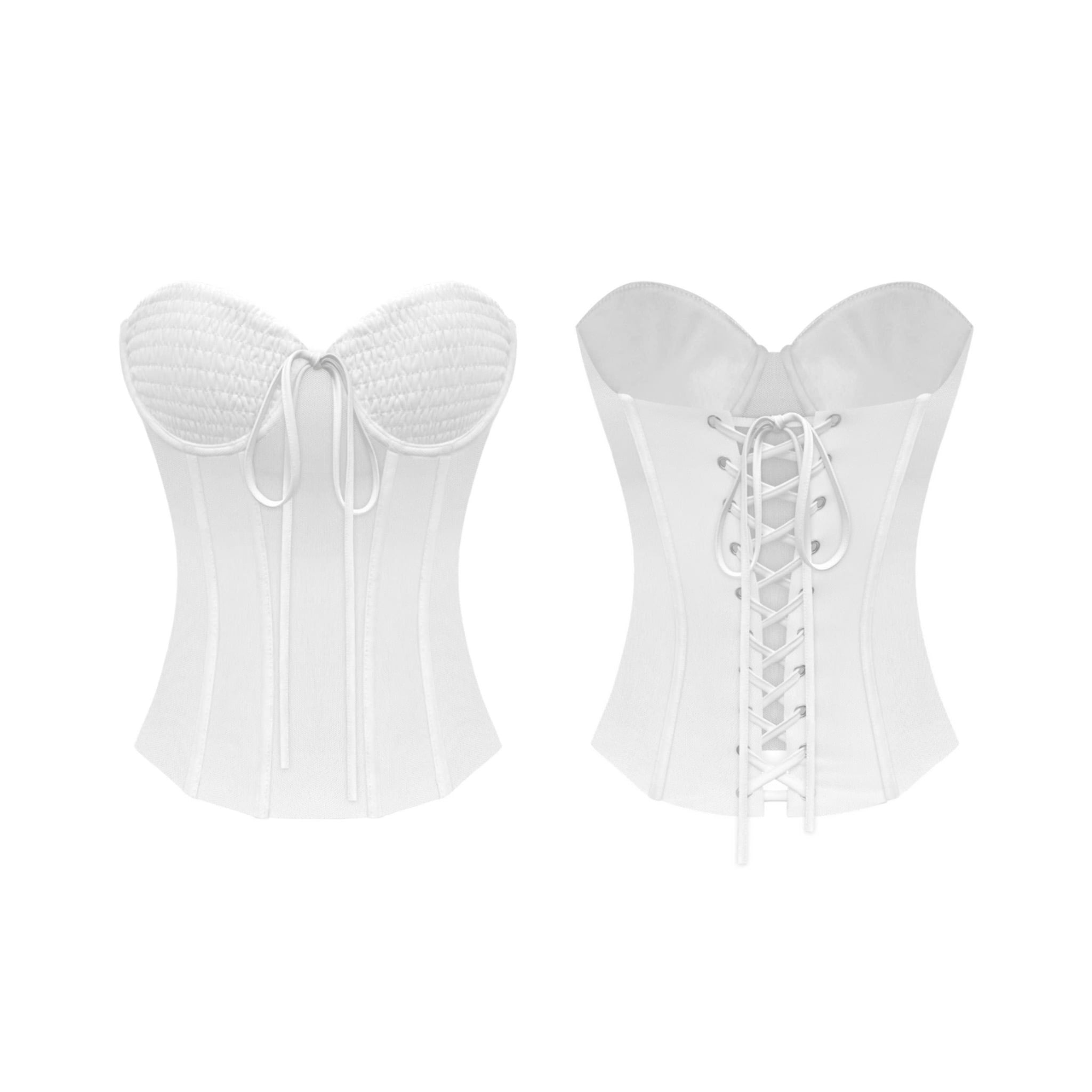  Áo nhún ngực dáng corset xuyên thấu sexy tôn dáng POWER - KILLSYSTEM 