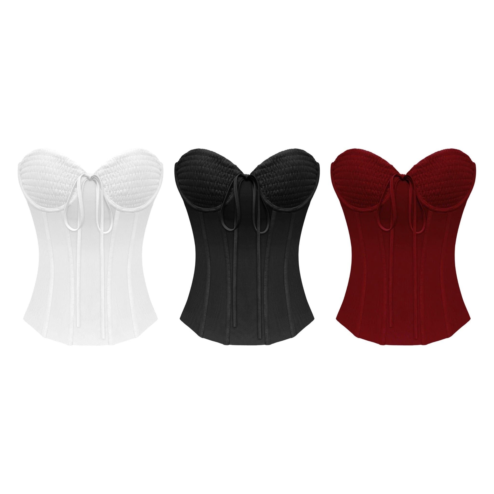  Áo nhún ngực dáng corset xuyên thấu sexy tôn dáng POWER - KILLSYSTEM 