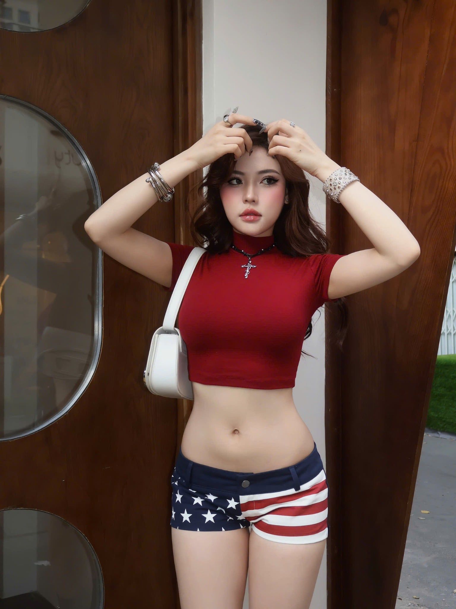  Áo thun croptop cổ lọ siêu ngắn ALIO - KILLSYSTEM 