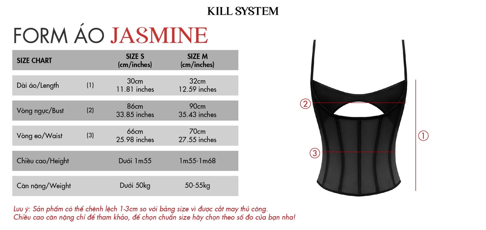  Áo hai dây xuyên thấu dáng corset gợi cảm JASMINE - KILLSYSTEM 