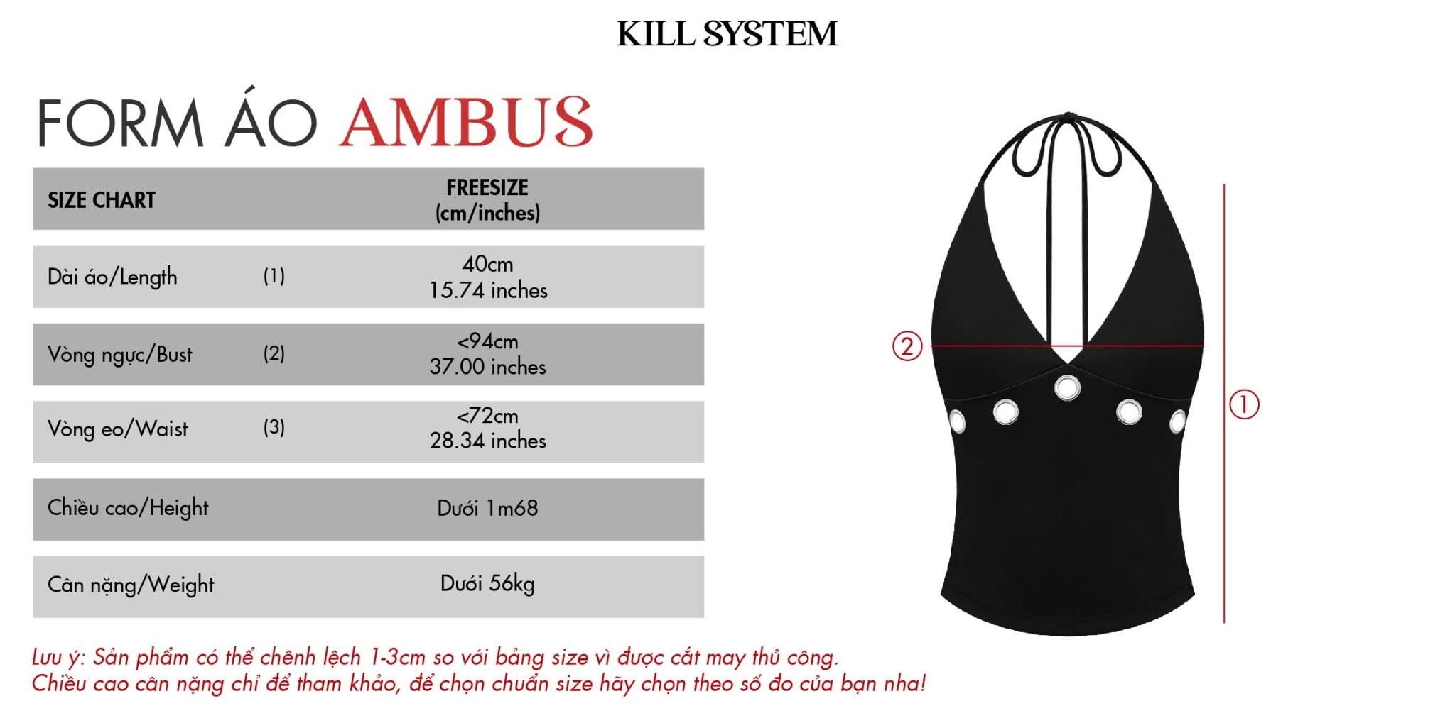  Áo yếm mắt cáo AMBUS - KILLSYSTEM 