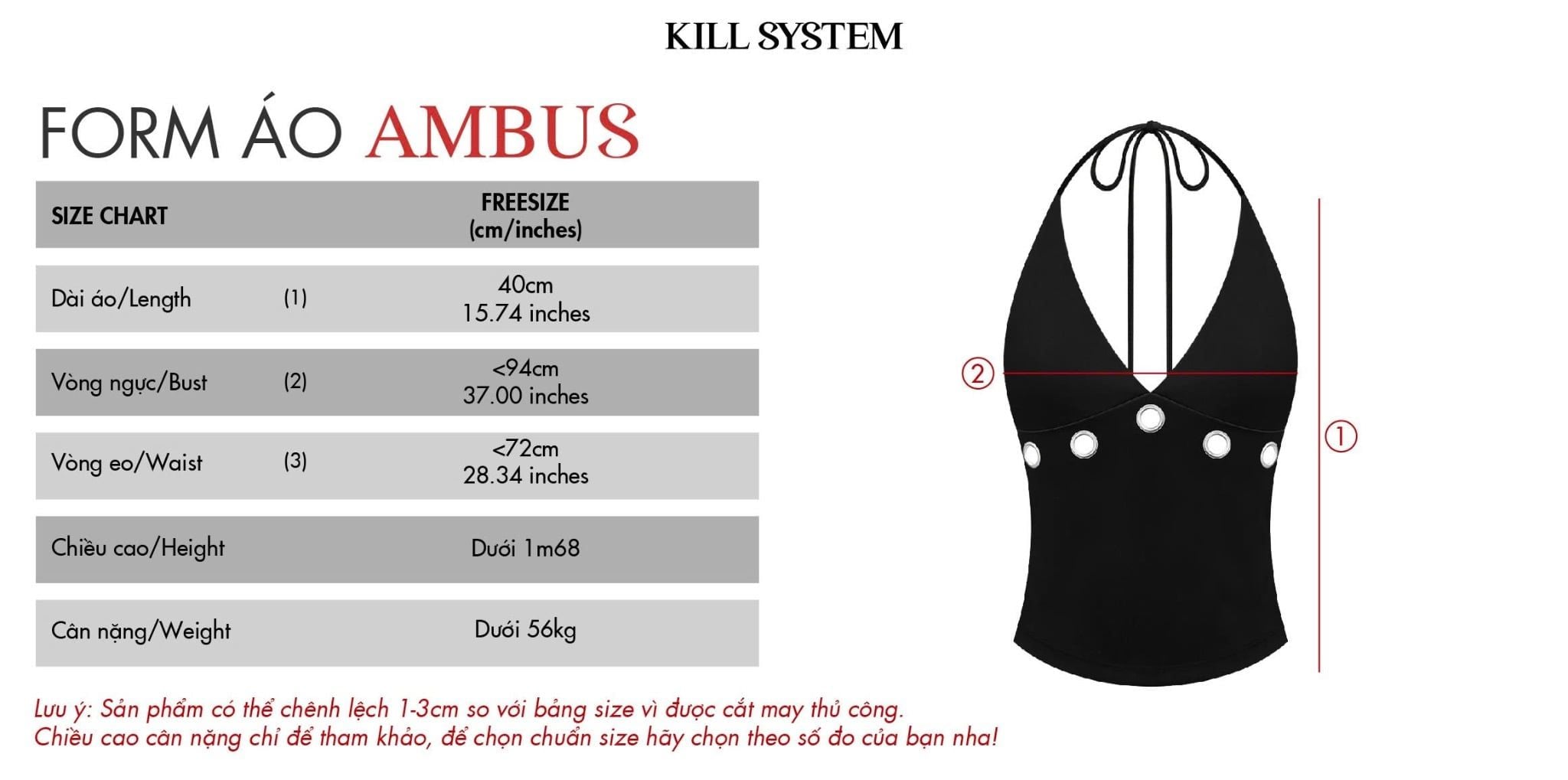  Áo yếm mắt cáo AMBUS - KILLSYSTEM 