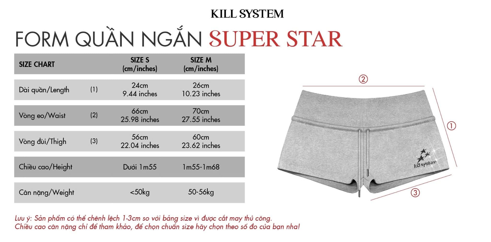  Quần short nỉ cạp trễ in nhũ SUPER STAR - KILLSYSTEM 