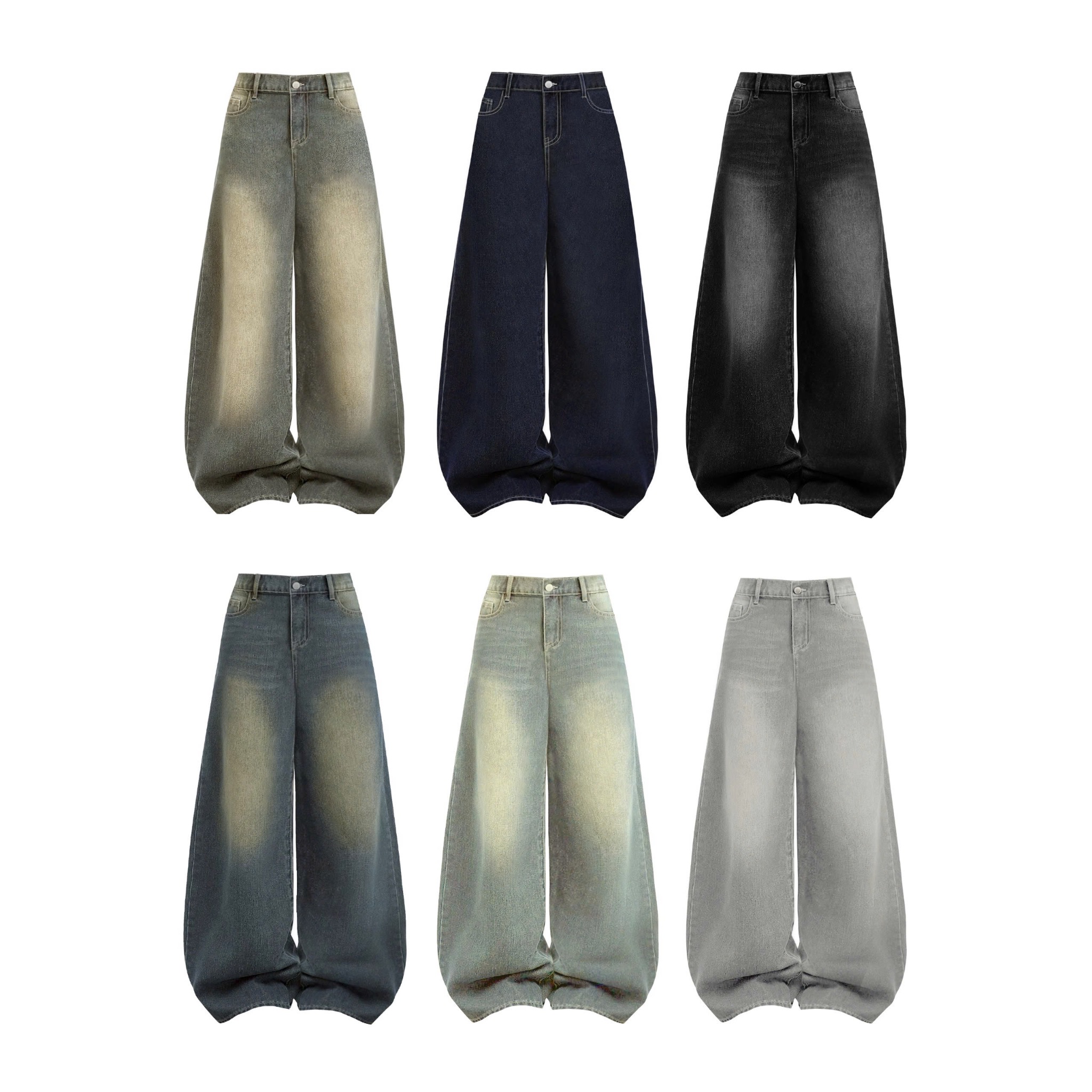 Quần Jeans nữ wash ống rộng Mountain - KILL SYSTEM 