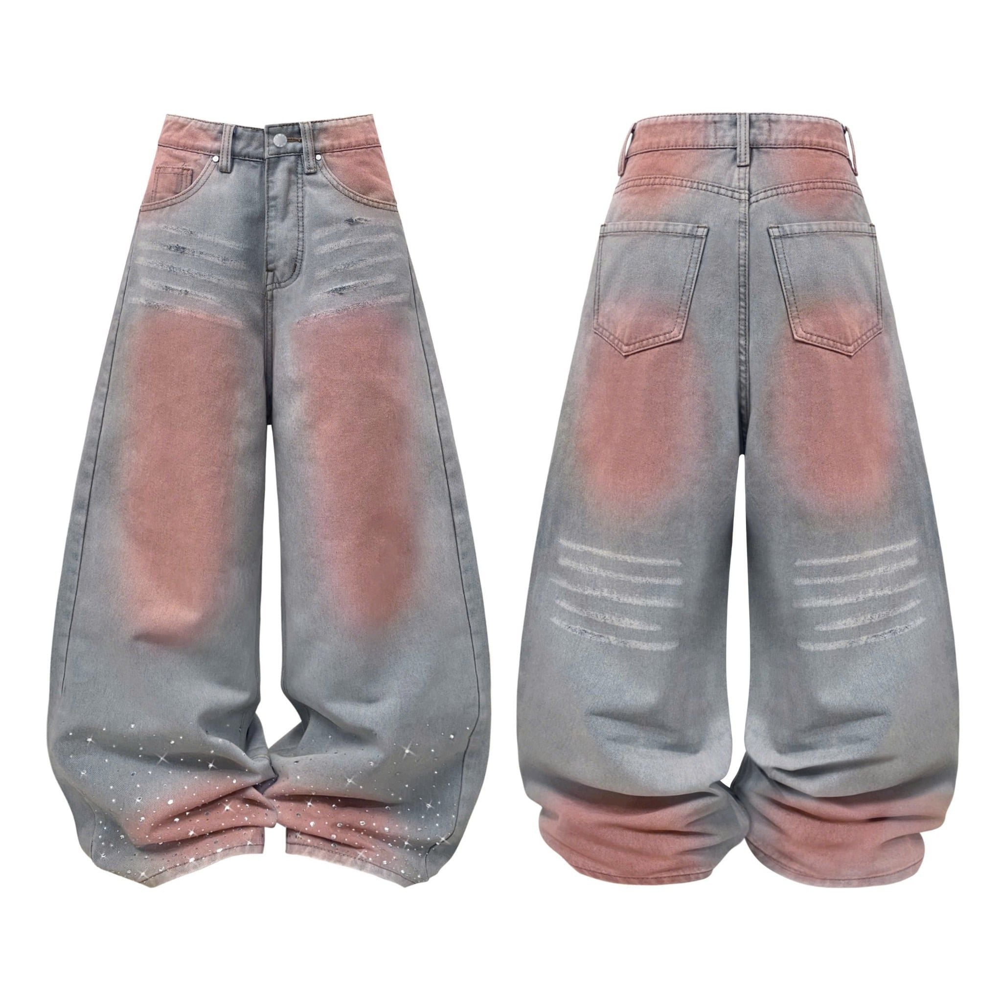  Quần jeans wash đính đá lấp lánh RAVEN - KILLSYSTEM 