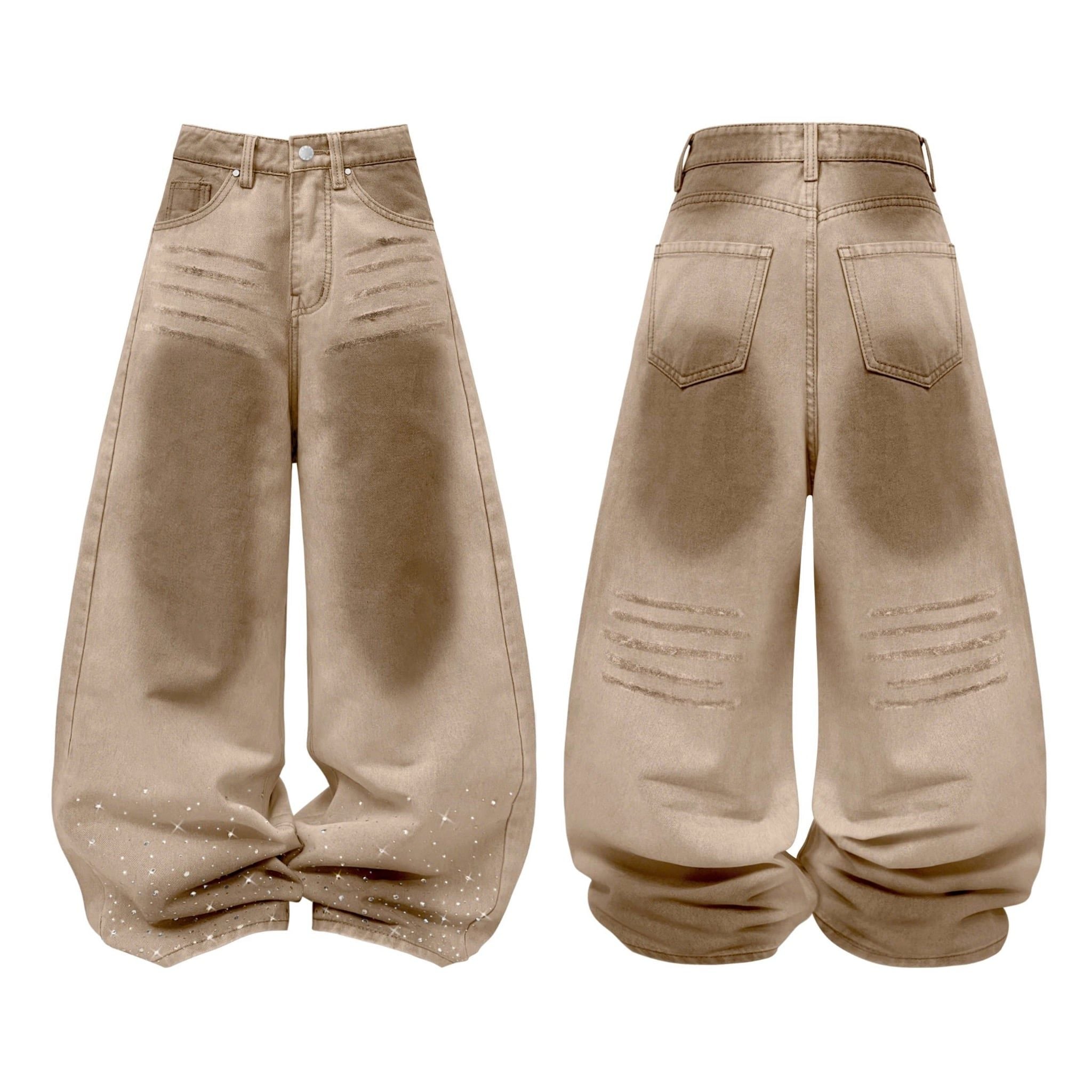  Quần jeans wash đính đá lấp lánh RAVEN - KILLSYSTEM 