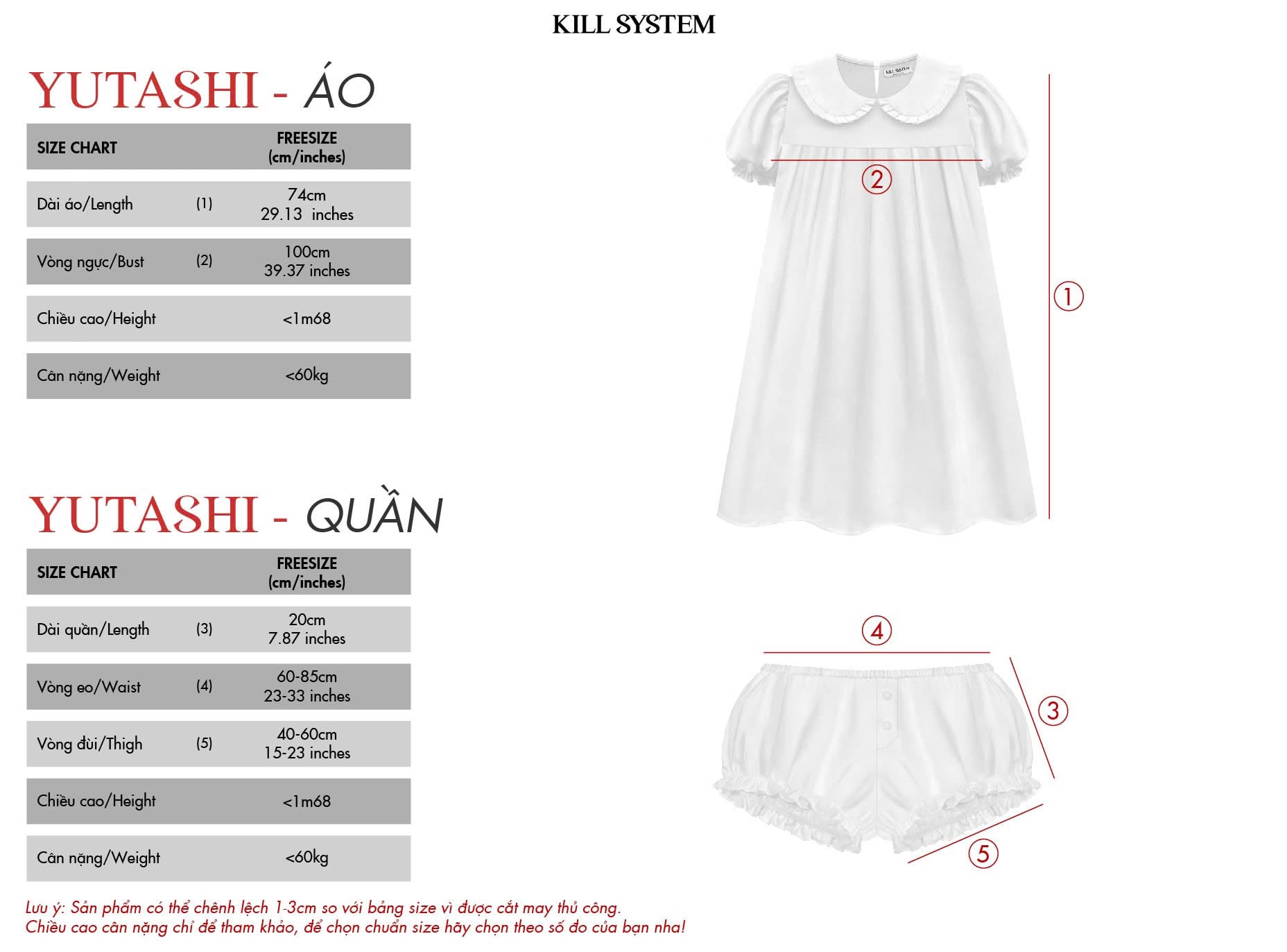  Set áo babydoll cổ tròn tay phồng YUTASHI - KILLSYSTEM 