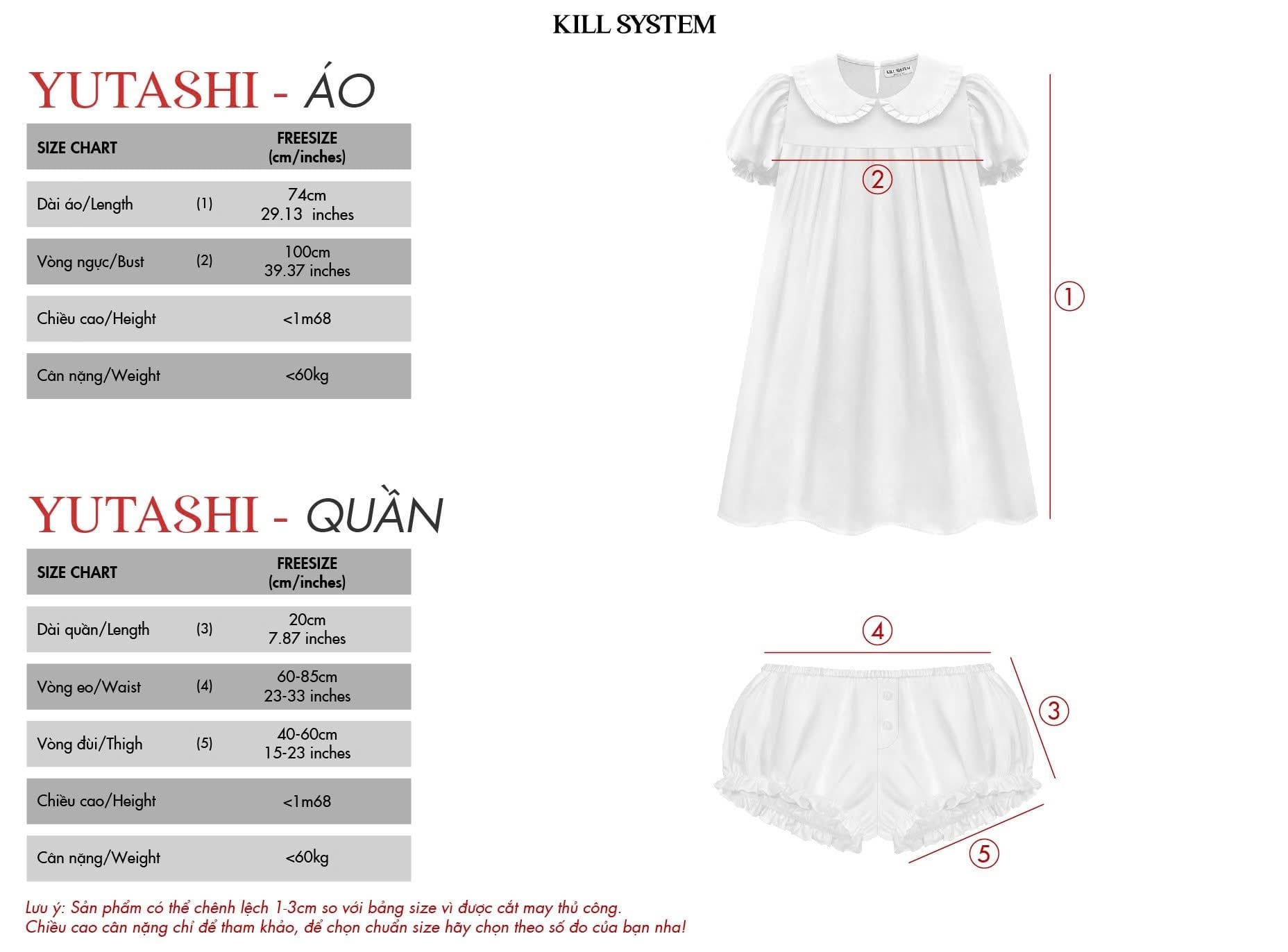  Set áo babydoll cổ tròn tay phồng YUTASHI - KILLSYSTEM 