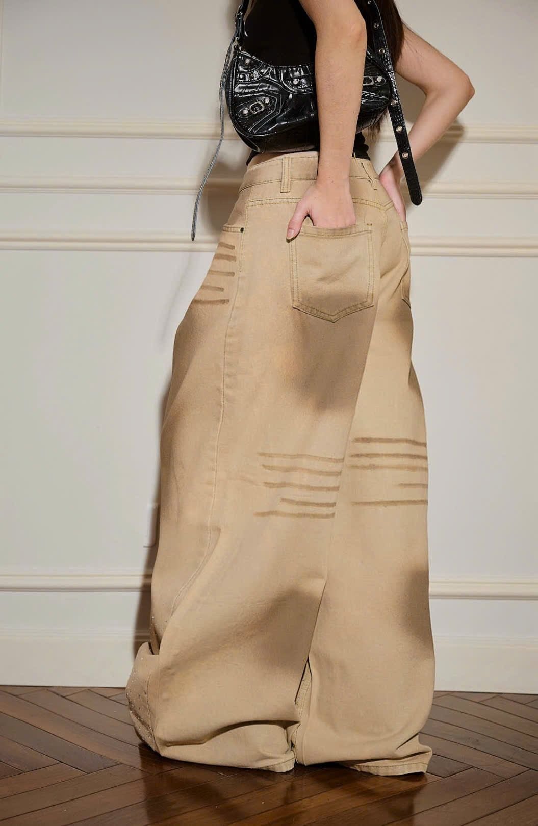  Quần jeans wash đính đá lấp lánh RAVEN - KILLSYSTEM 