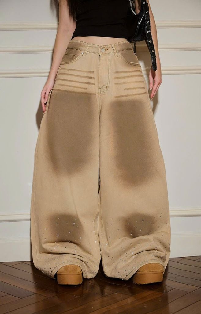  Quần jeans wash đính đá lấp lánh RAVEN - KILLSYSTEM 