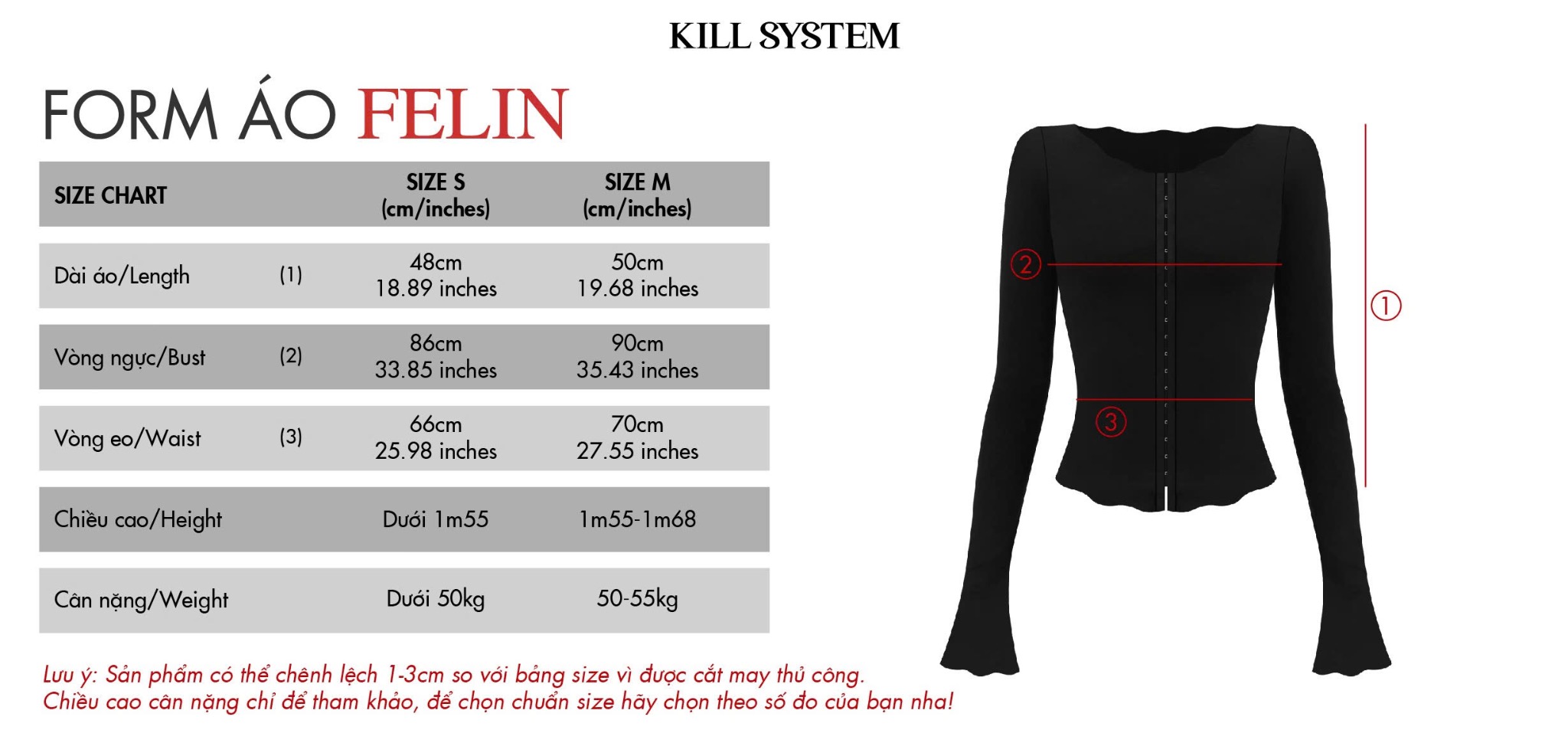  Áo kiểu tay dài cài nút FELIN - KILLSYSTEM 