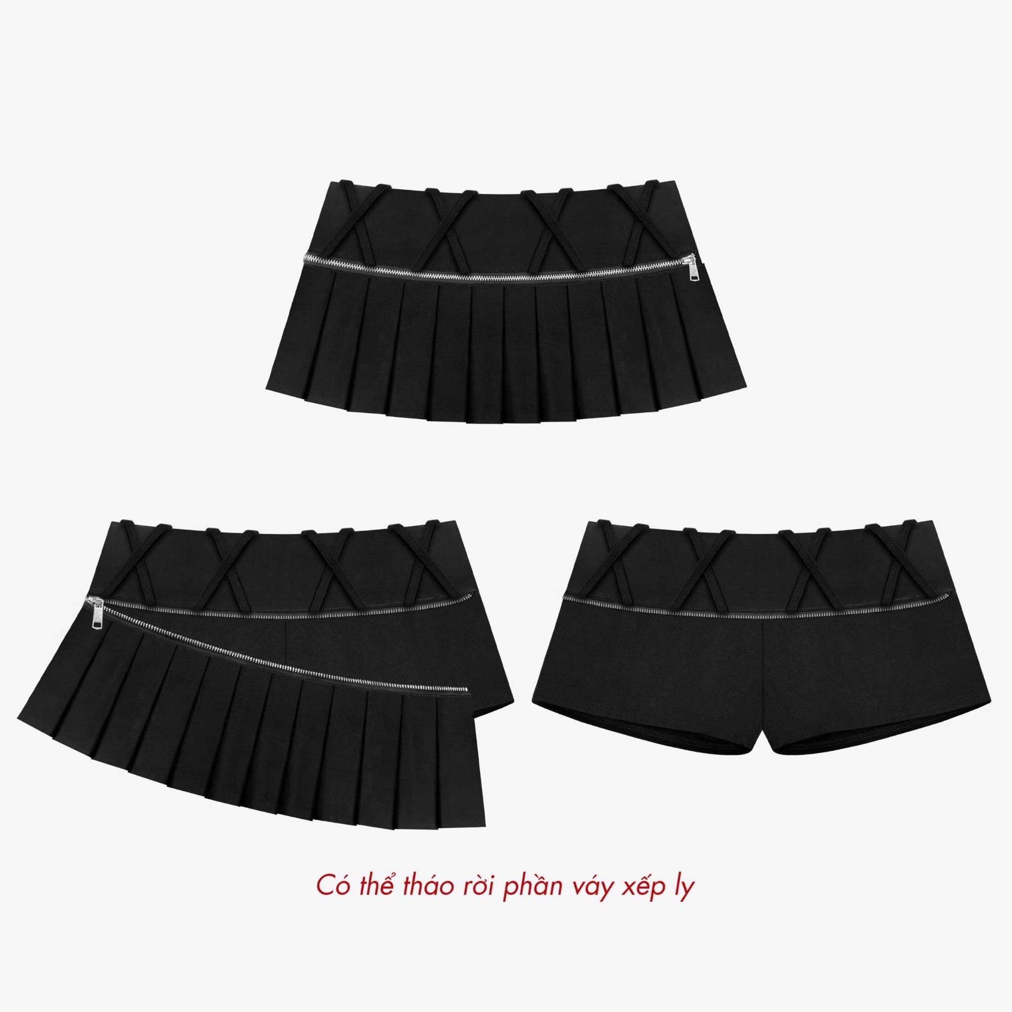  Chân váy kaki xếp ly mặc được hai kiểu KEIIBY - KILLSYSTEM 