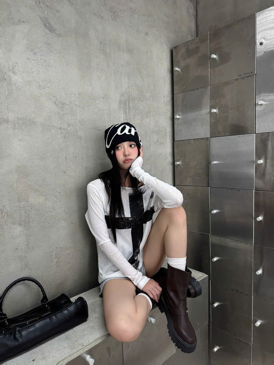  Quần short nỉ cạp trễ in nhũ SUPER STAR - KILLSYSTEM 