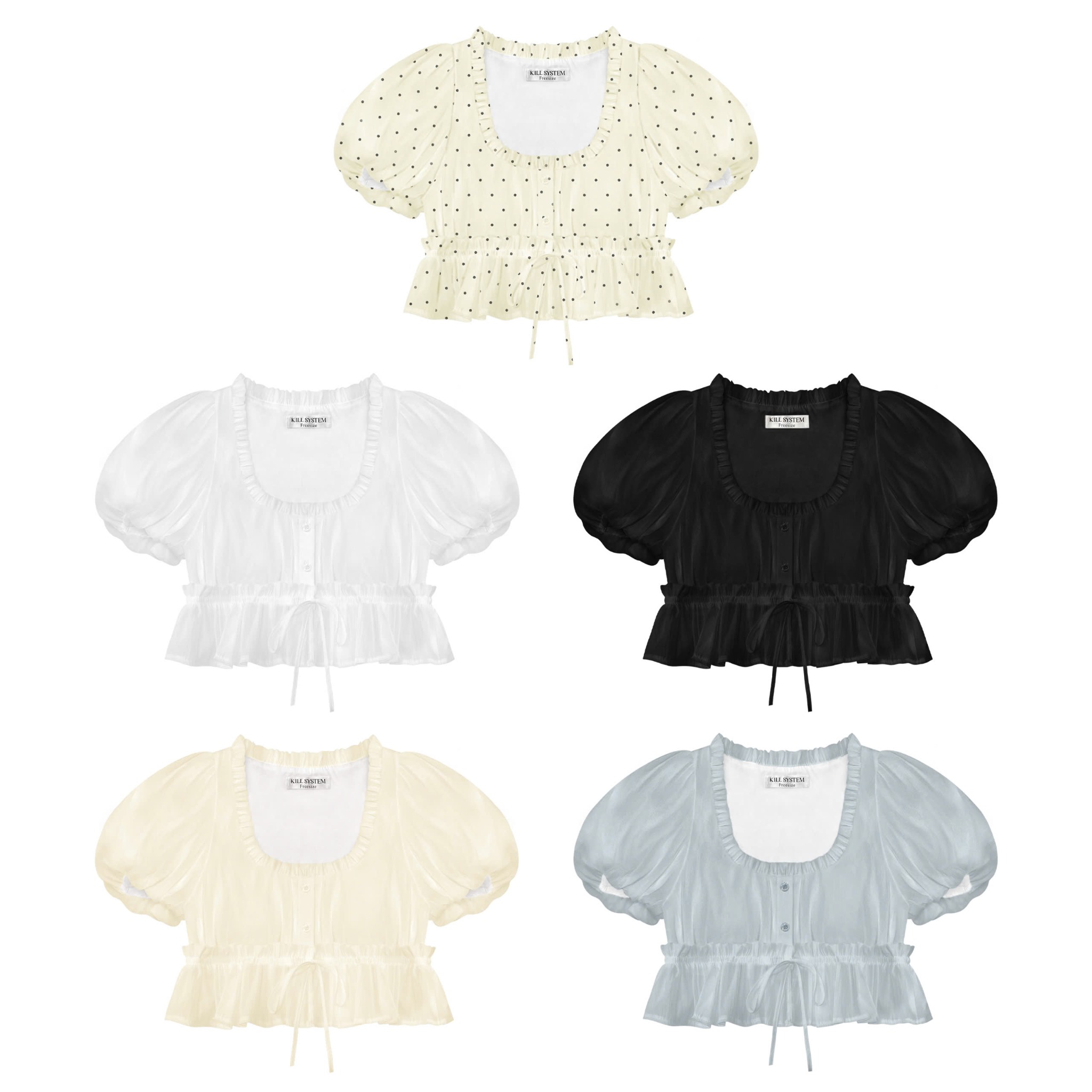  Áo babydoll 2 tầng layer bèo bo chun eo HYOMIN 