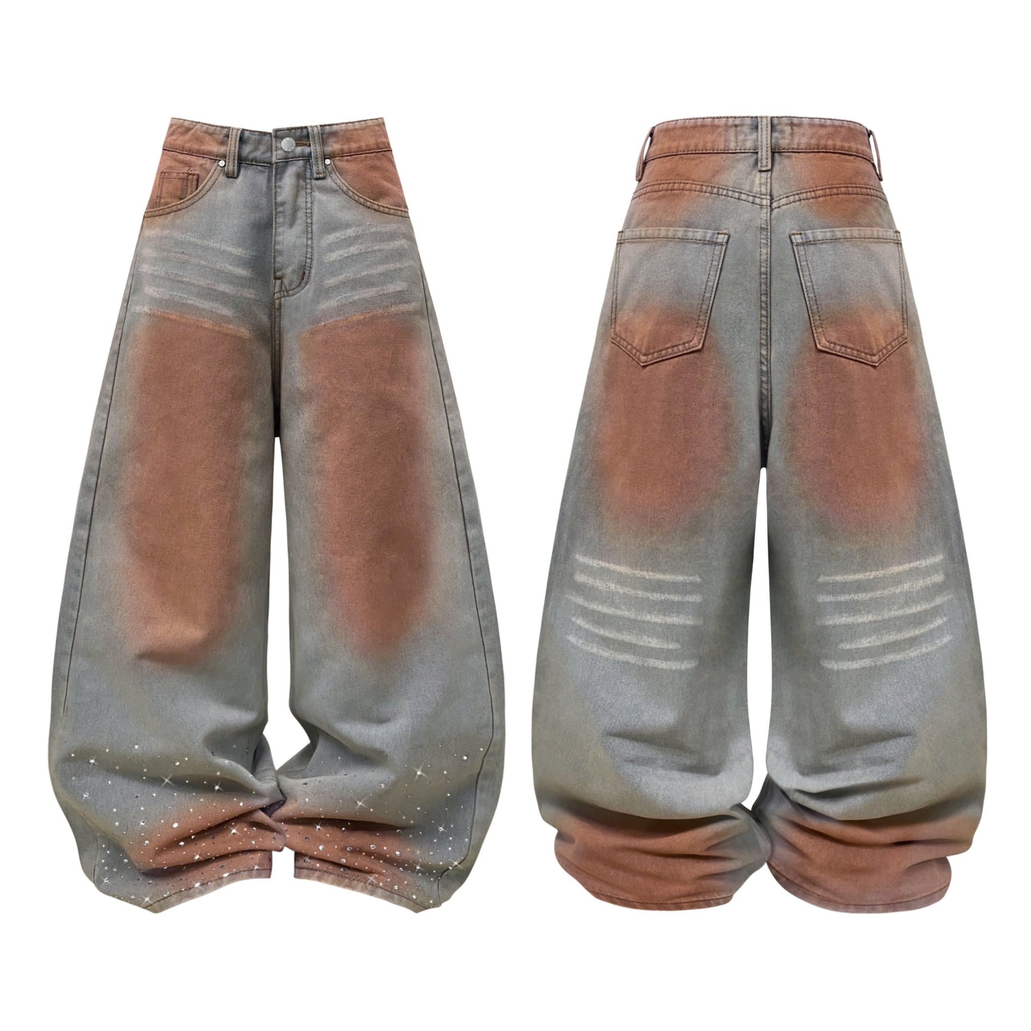  Quần jeans wash đính đá lấp lánh RAVEN - KILLSYSTEM 