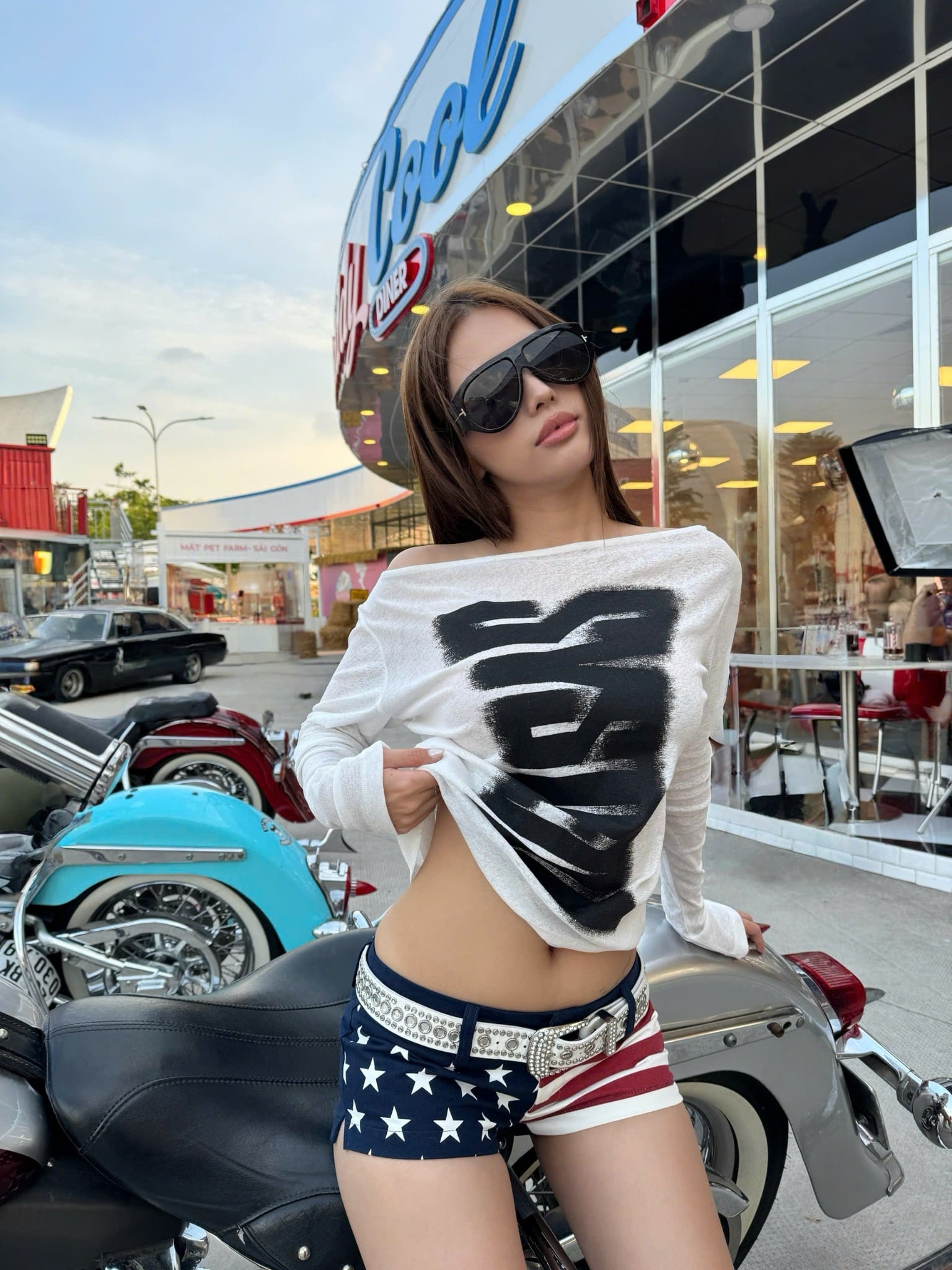  Áo thun tay dài xuyên thấu in hình chữ SKILLED - KILLSYSTEM 