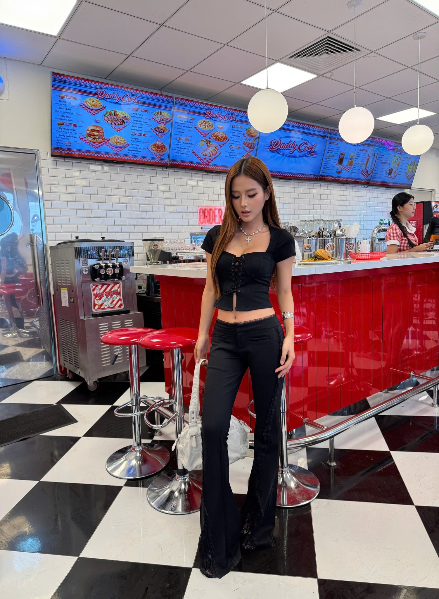  Áo kiểu cổ vuông đan dây gợi cảm SELENA -  KILLSYSTEM 