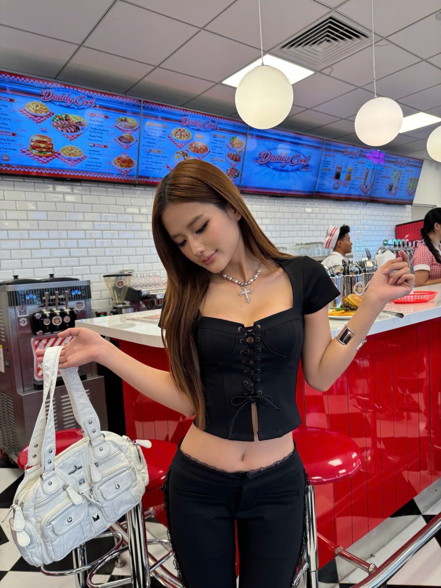  Áo kiểu cổ vuông đan dây gợi cảm SELENA -  KILLSYSTEM 