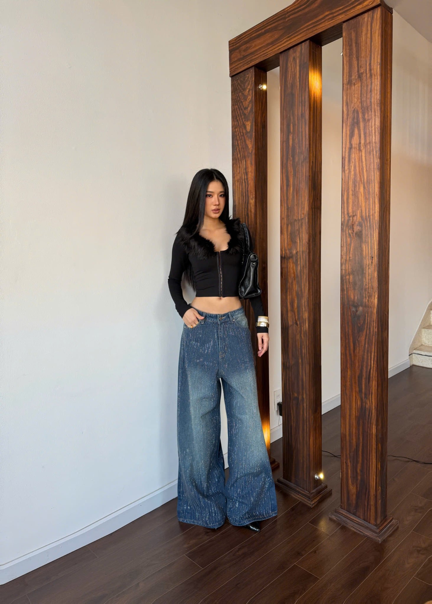  Quần jeans đính đá siêu lấp lánh MANTRA - KILLSYSTEM 