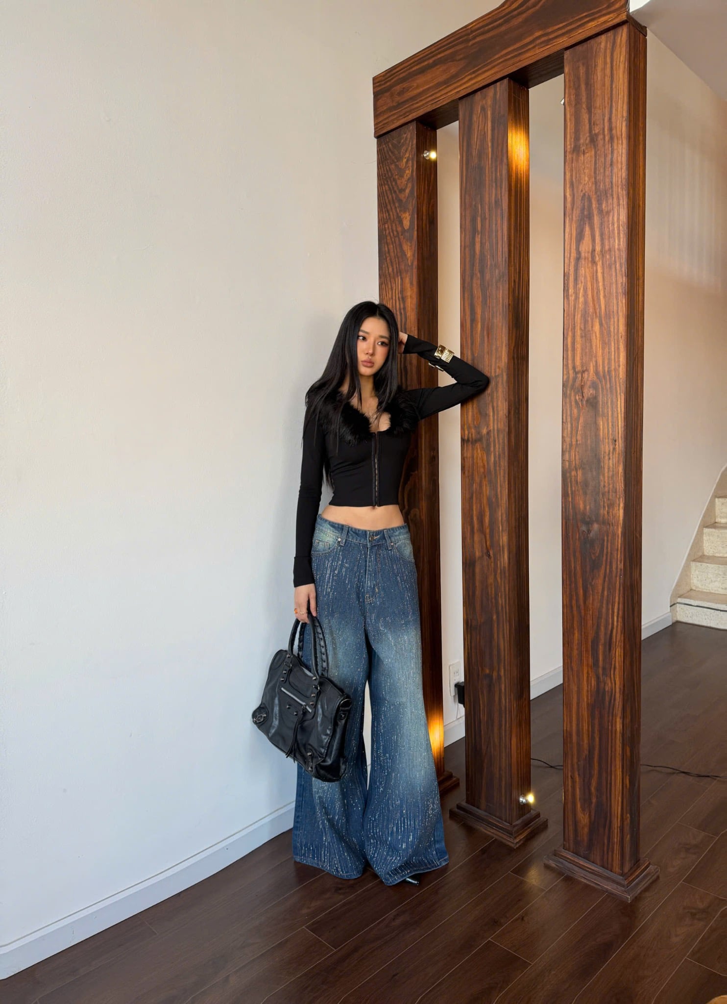  Quần jeans đính đá siêu lấp lánh MANTRA - KILLSYSTEM 