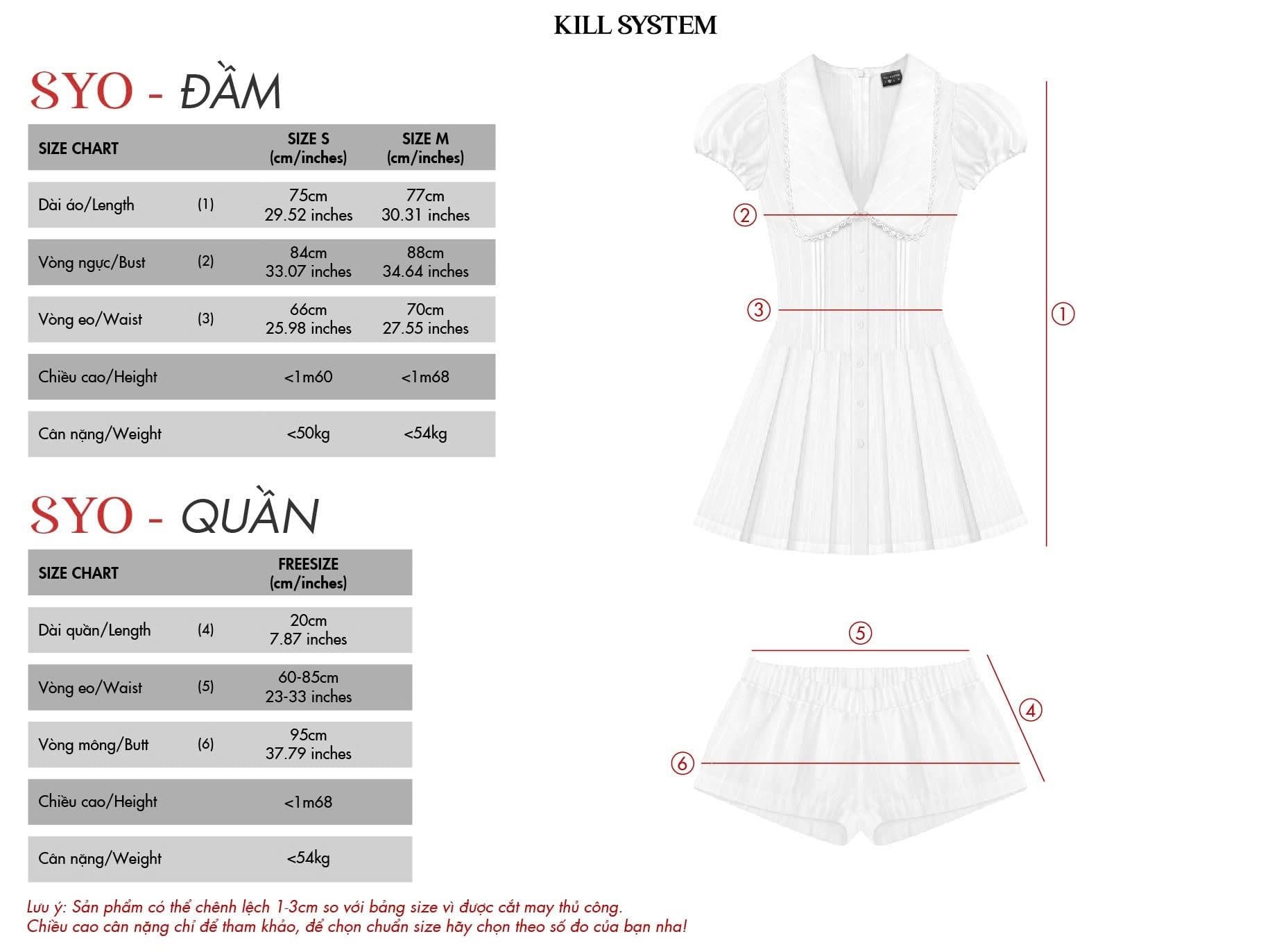  Đầm xếp ly tay phồng cổ chữ khoét sâu SYO - KILLSYSTEM 