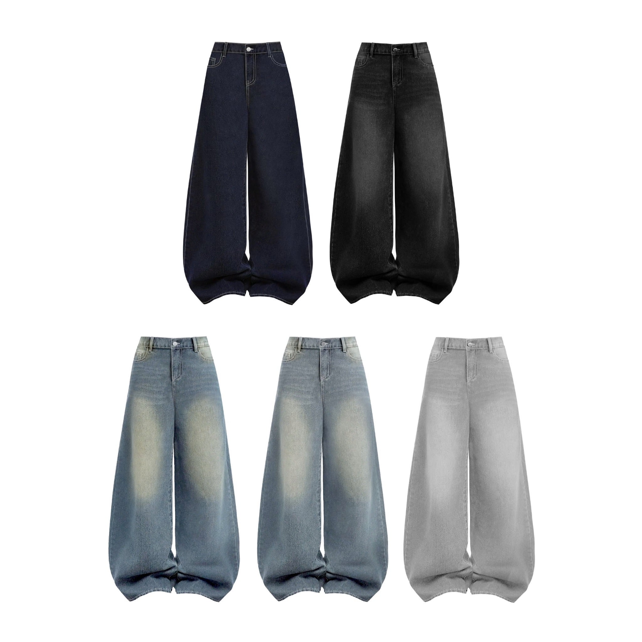  Quần Jeans nữ wash ống rộng Mountain - KILL SYSTEM 
