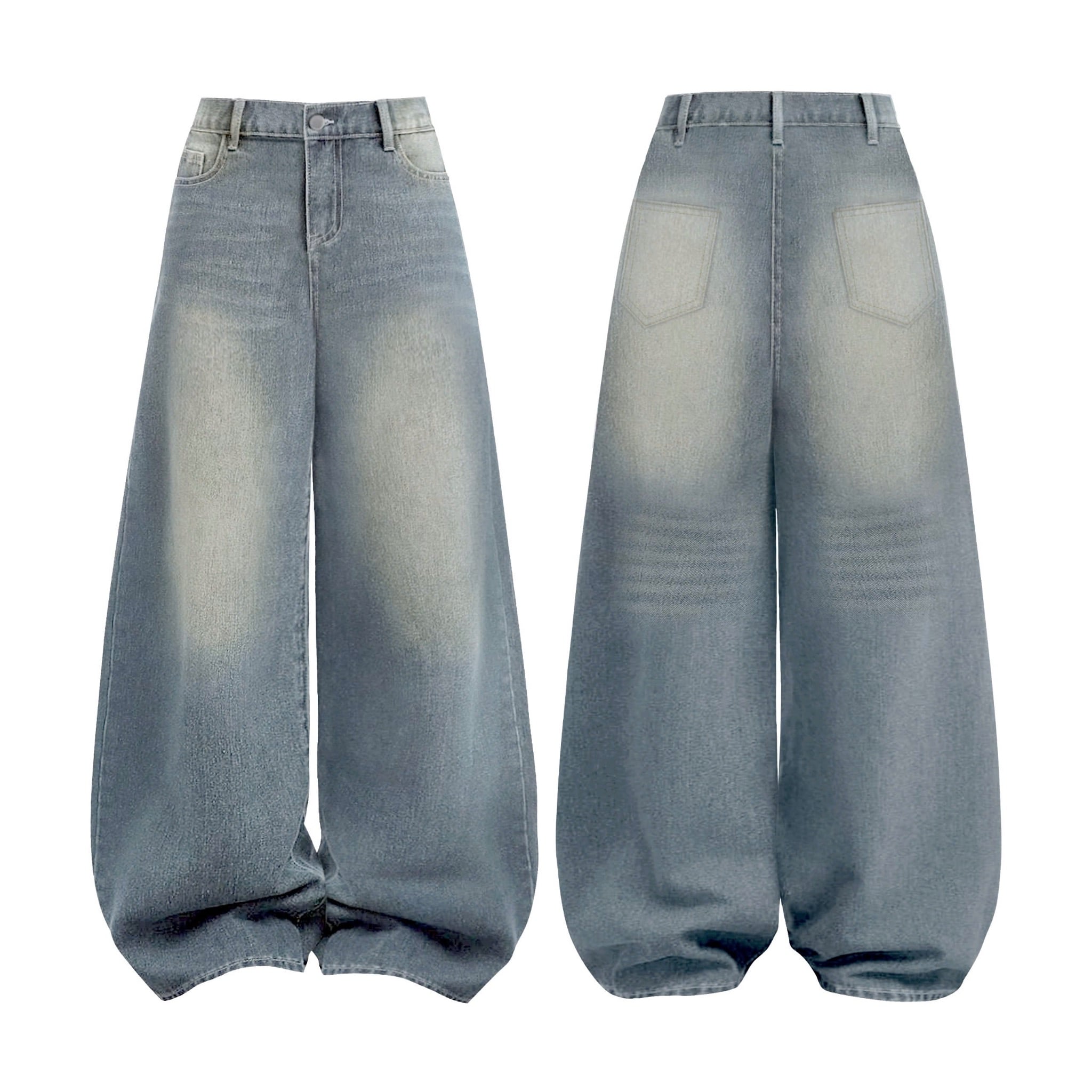  Quần Jeans nữ wash ống rộng Mountain - KILL SYSTEM 