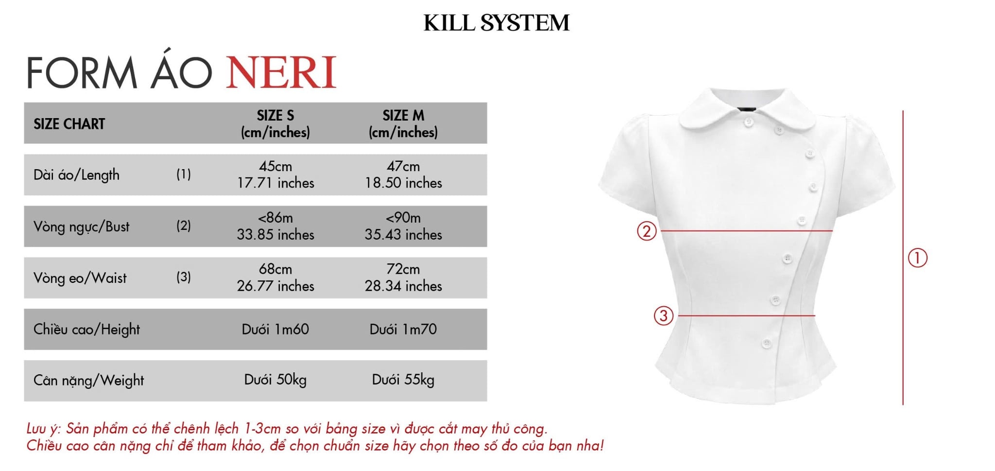  Áo sơ mi nữ cúc chéo tôn dáng NERI - KILLSYSTEM 