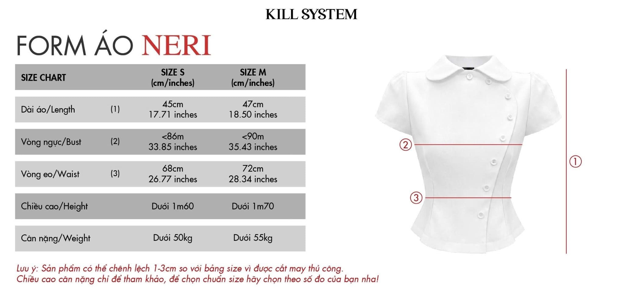  Áo sơ mi nữ cúc chéo tôn dáng NERI - KILLSYSTEM 