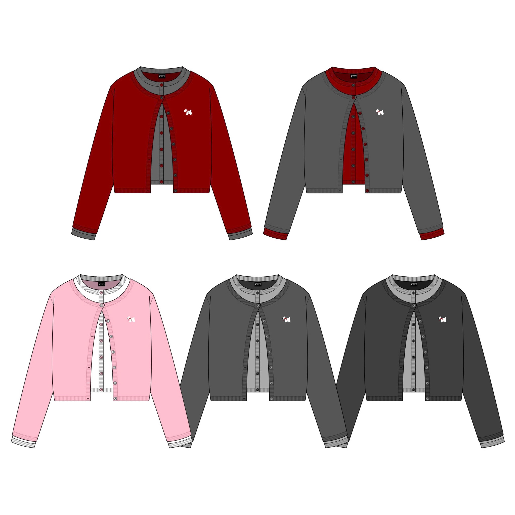  Áo cardigan Westie phối layer Kill System 