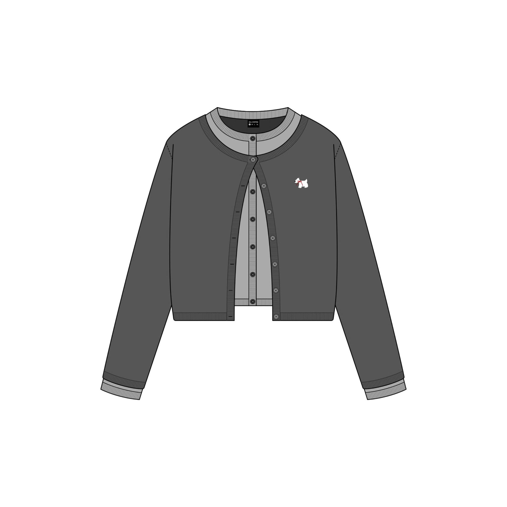  Áo cardigan Westie phối layer Kill System 