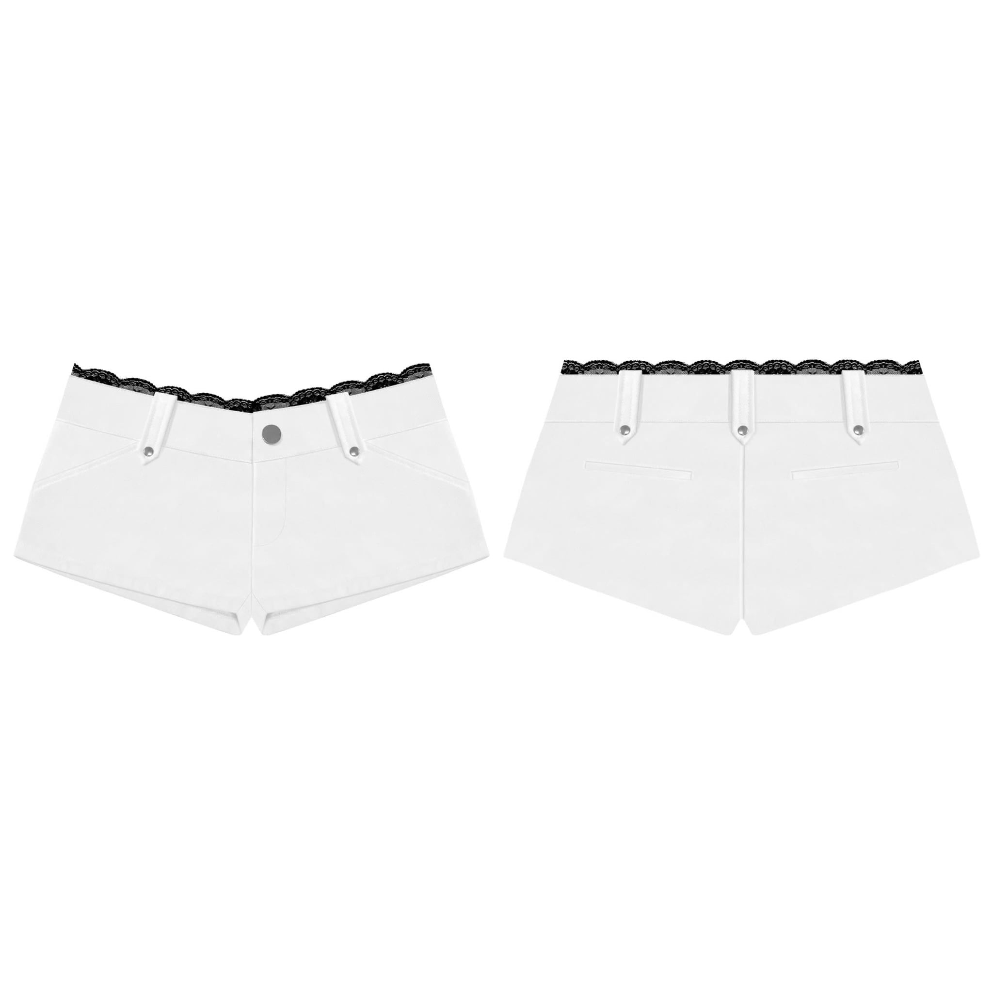  Quần short kaki phối ren cạp trễ tôn dáng ZICKY - KILLSYSTEM 