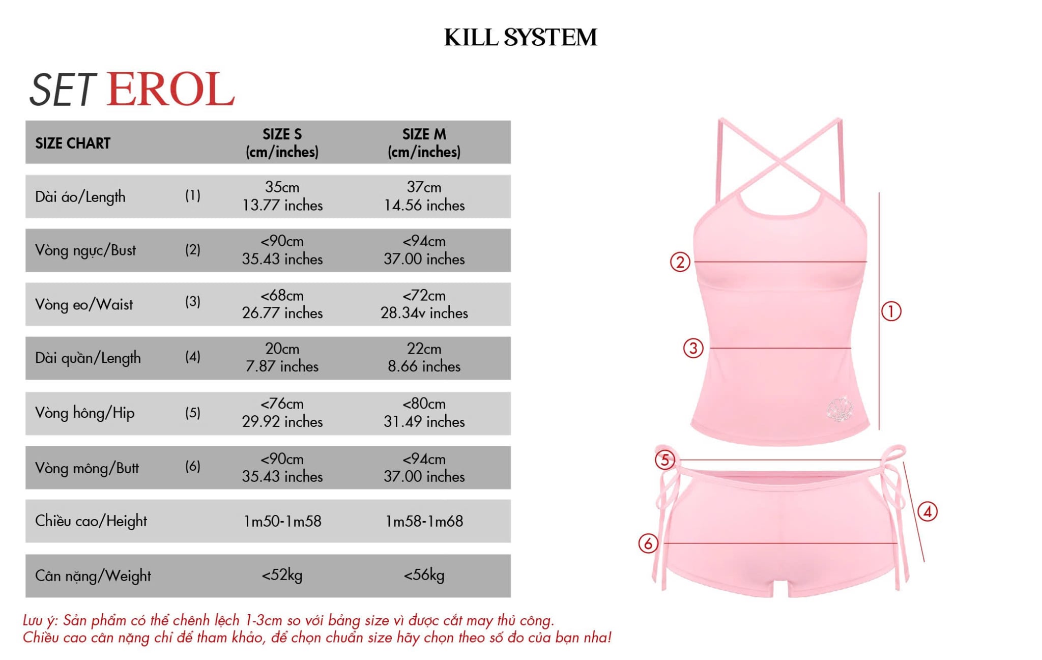  Set áo chéo dây đính đá kèm quần ngắn thắt nơ hai bên EROL - KILLSYSTEM 