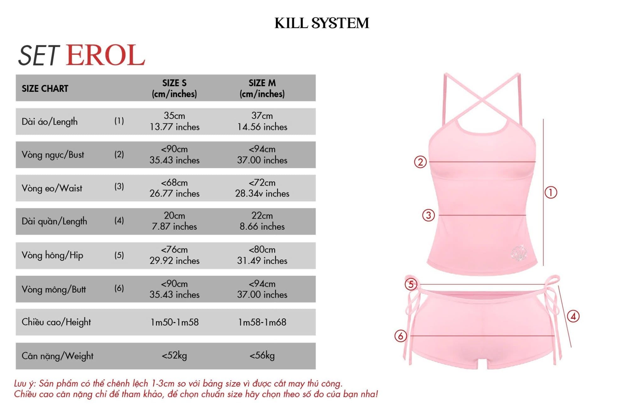  Set áo chéo dây đính đá kèm quần ngắn thắt nơ hai bên EROL - KILLSYSTEM 