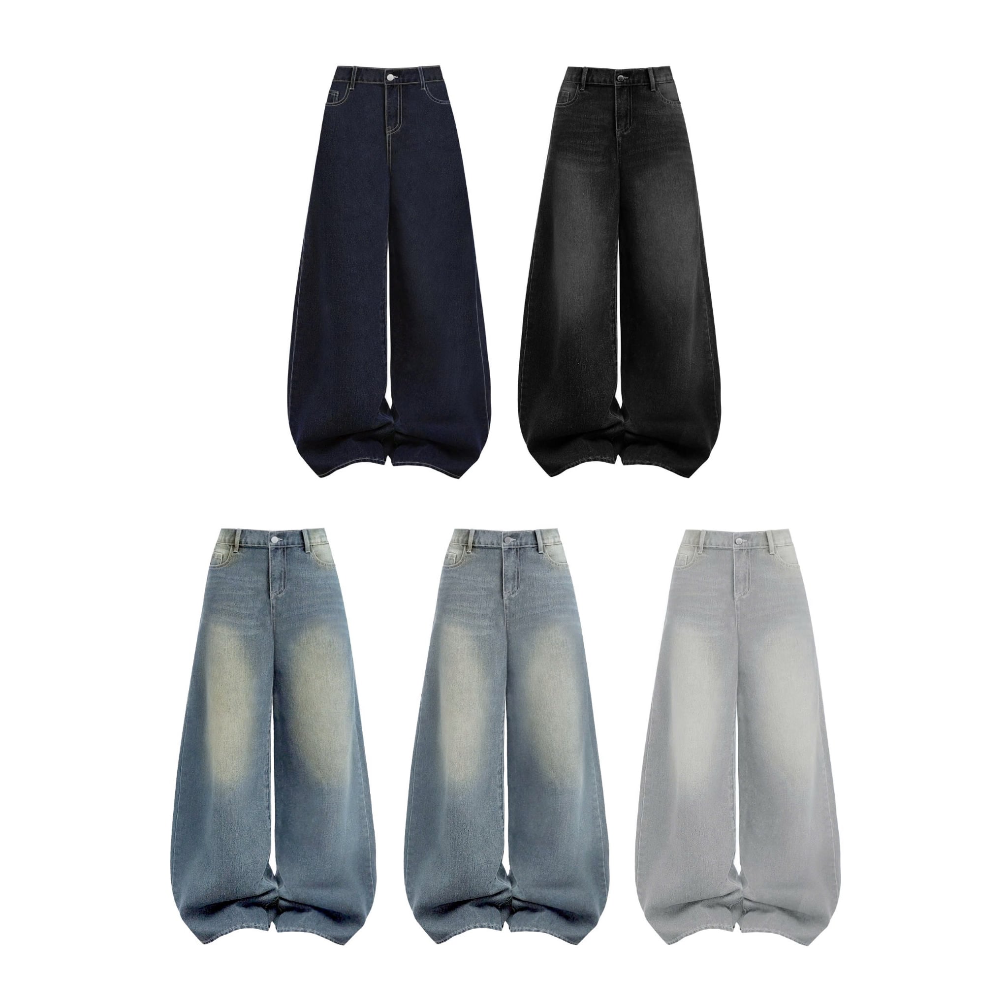 Quần Jeans nữ wash ống rộng Mountain - KILL SYSTEM 