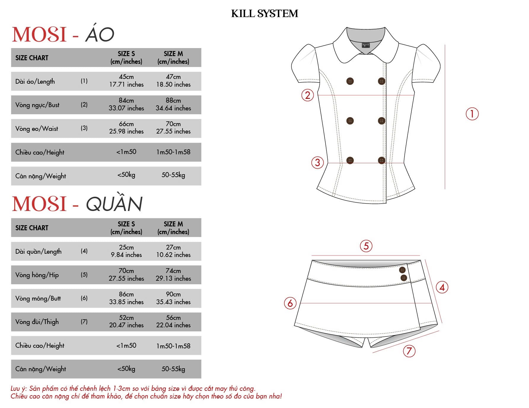  Quần váy kaki phối cúc MOSI - KILLSYSTEM 