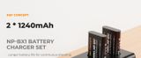  Bộ 2 pin 1 sạc K&F Concept NP-BX1 1240mAh KF28.0044 