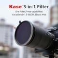  Kính lọc Kase Variable 3 in 1 ND & CPL & Black Mist 1.5-8 stops 