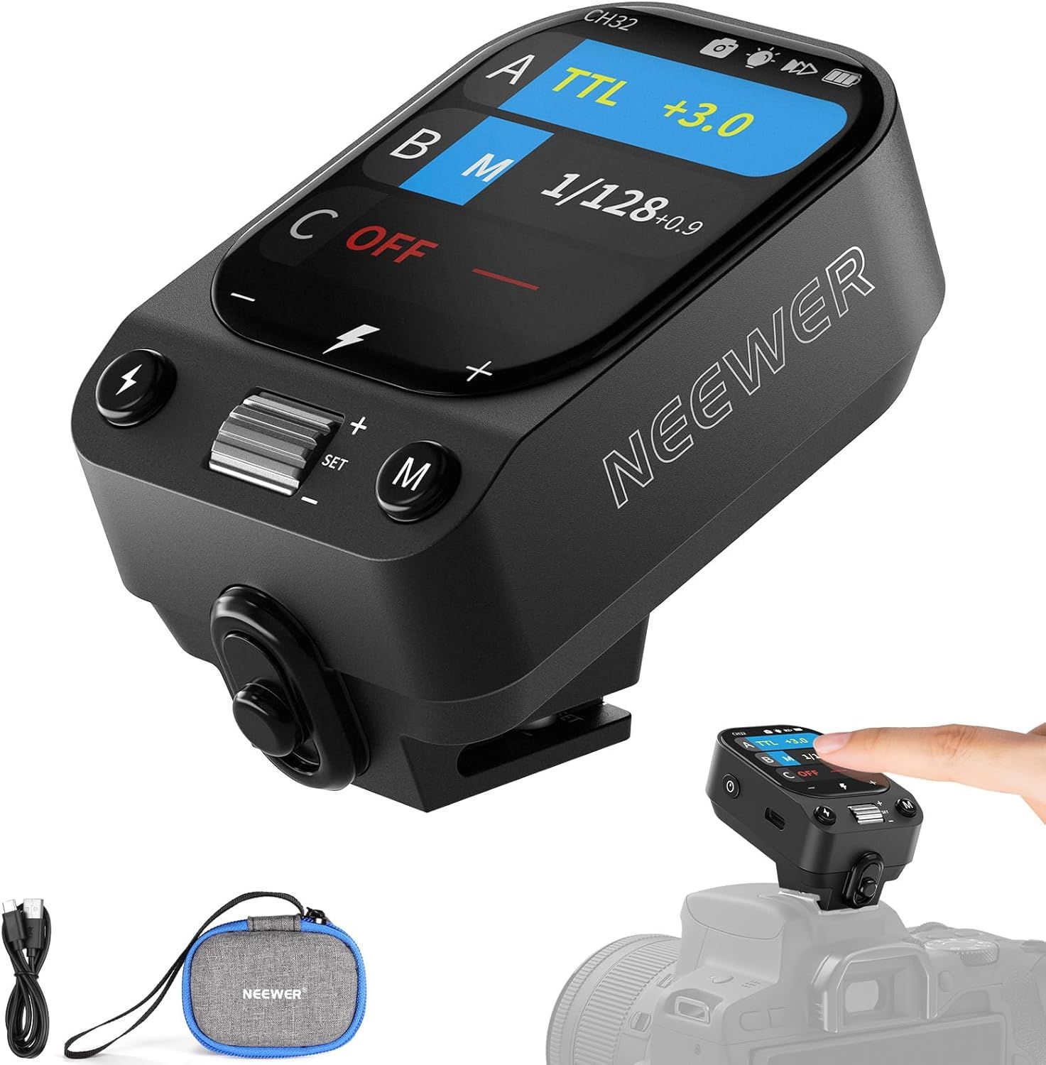  Neewer QZ-C TTL Wireless Trigger ( màn hình cảm ứng ) 