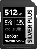  Thẻ nhớ SD Lexar Professional Silver Plus UHS-I U3 64gb / 128gb / 256 / 512gb / 1TB ( 255Mb-180Mb ) 