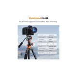  Chân máy K&F Concept T254A7 FH03 Fluid Head KF09.137 