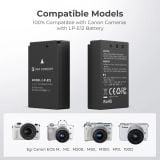  Bộ 2 pin 1 sạc K&F CONCEPT LP E12 